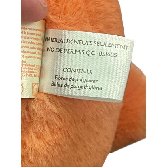 B Softies Kids Orange Happy Hues Coral Cutie Bunny Stuffed Animal Plush OS - Picture 4 of 10